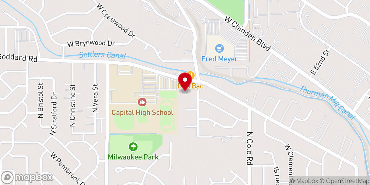 Map showing location of Boise Friends Church