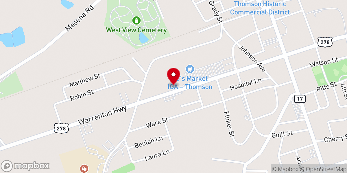 Map showing location of Oasis Church