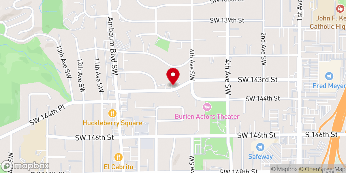 Map showing location of Hope Christian Church