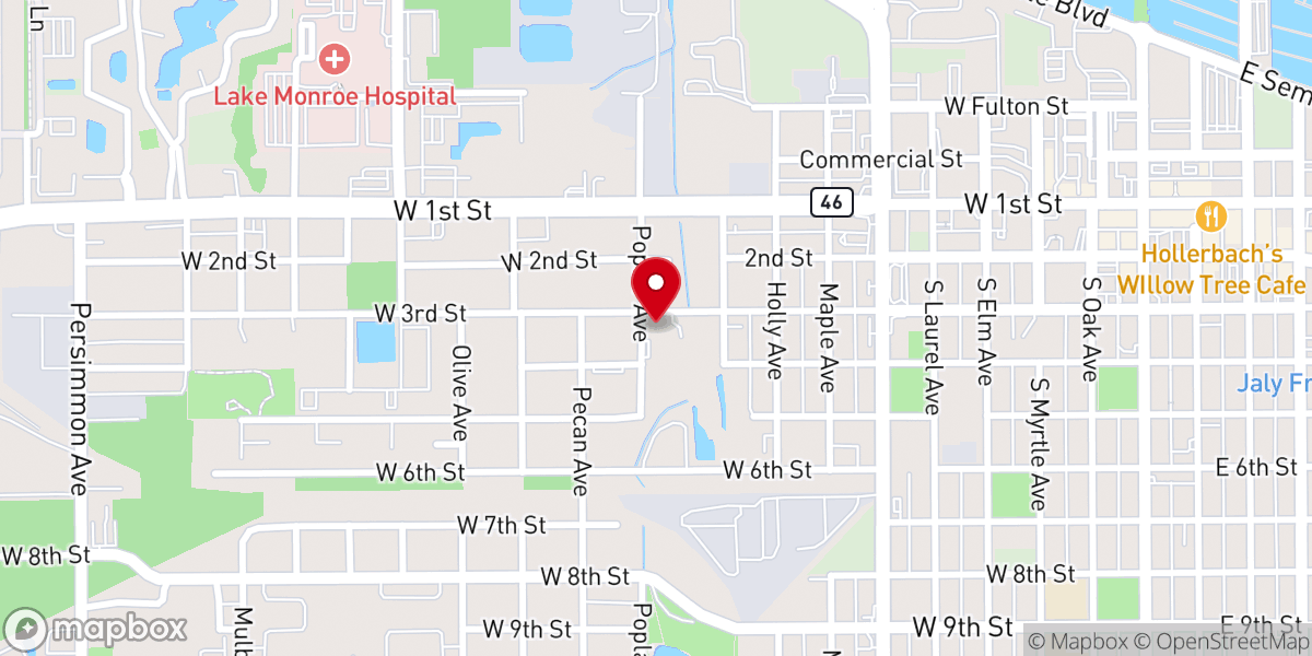 Map showing location of Sanford El Bethel Temple