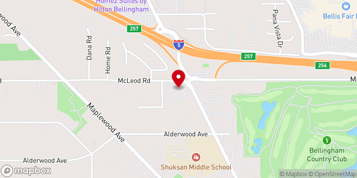 Map showing location of Northwest Baptist Church