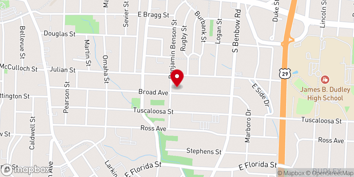 Map showing location of Equation Church