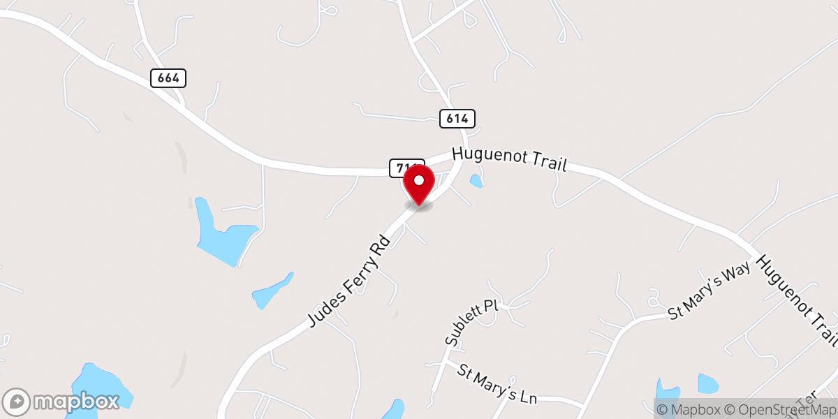 Map showing location of Pleasant Grove Baptist Church