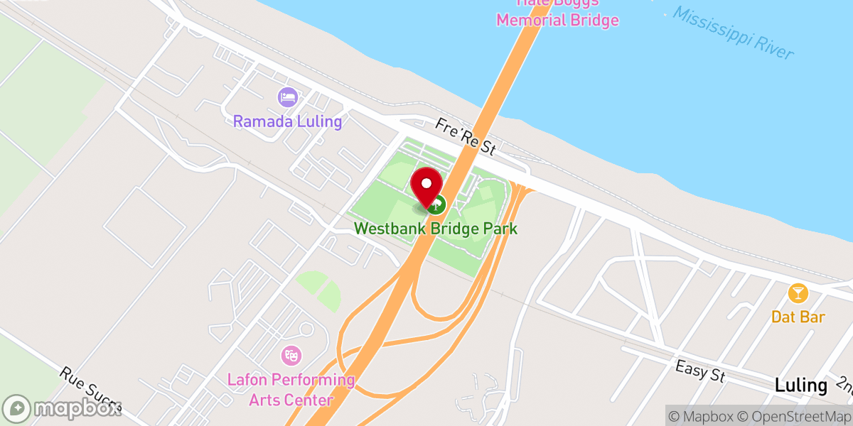 Map showing location of Westbank Bridge Park