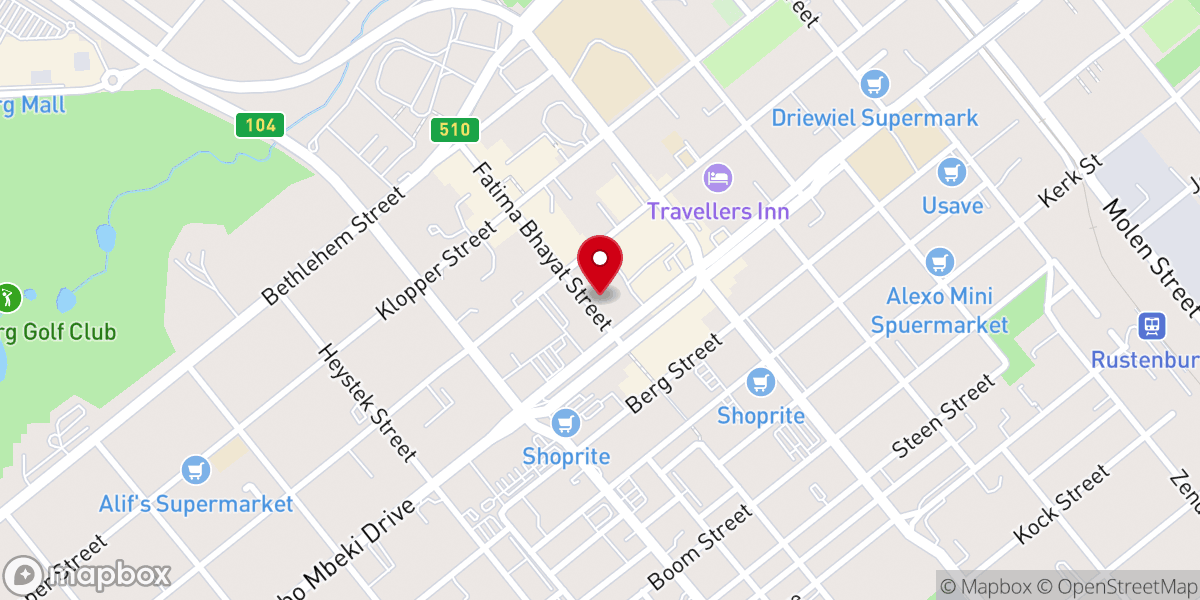 Map showing location of Rustenburg Methodist Church