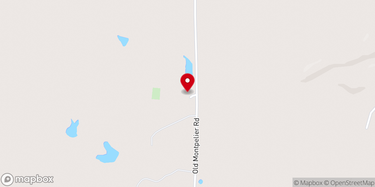 Map showing location of Old Montpelier Baptist Church