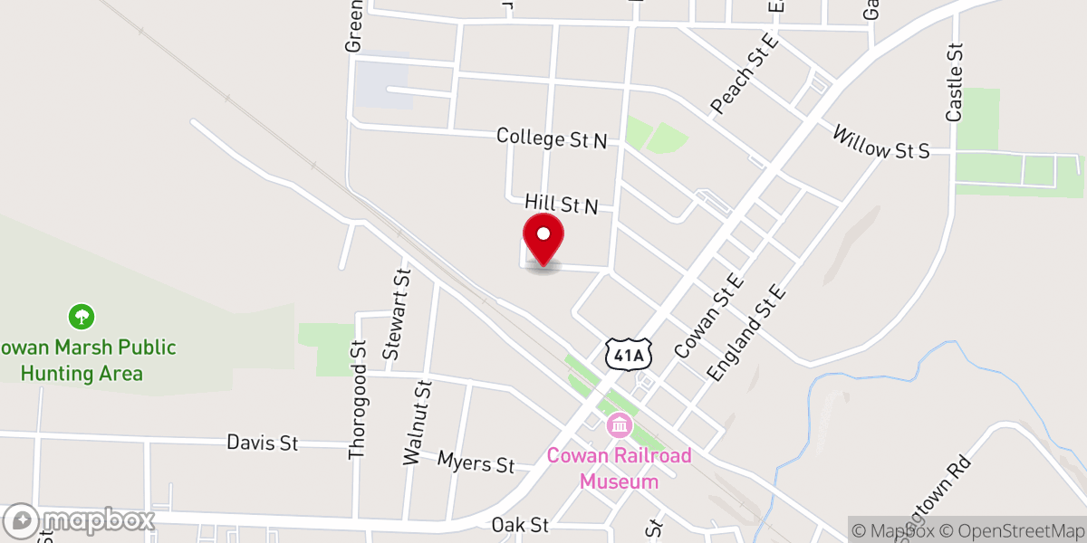 Map showing location of The New Birth Church of Jesus