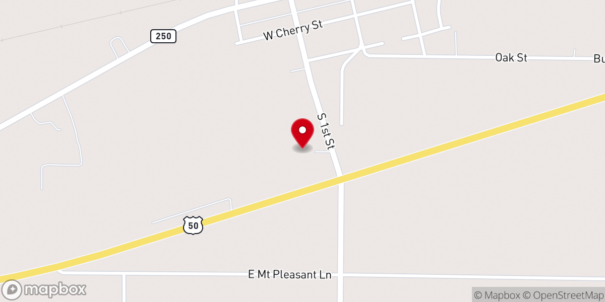 Map showing location of First Christian Church