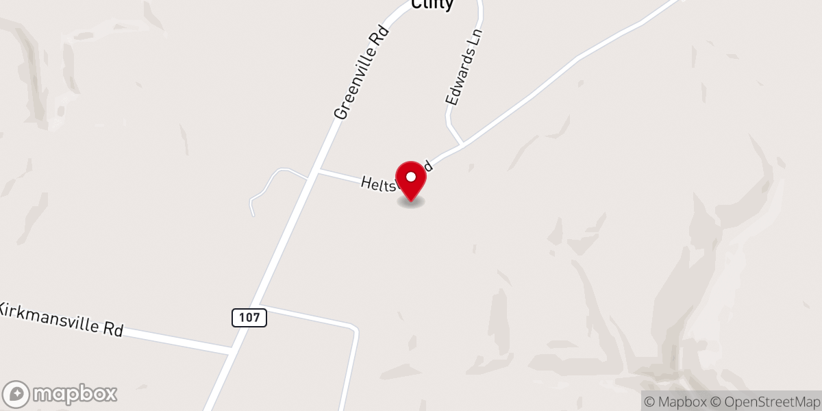 Map showing location of Clifty Christian Church