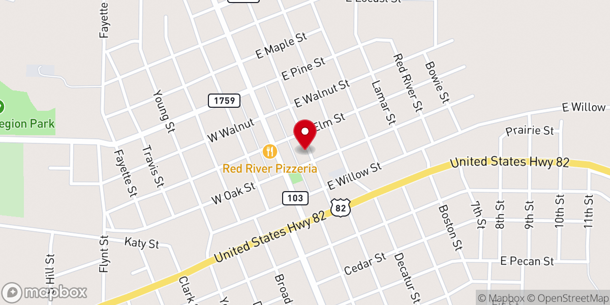 Map showing location of A Hand Up - Food Distribution Center