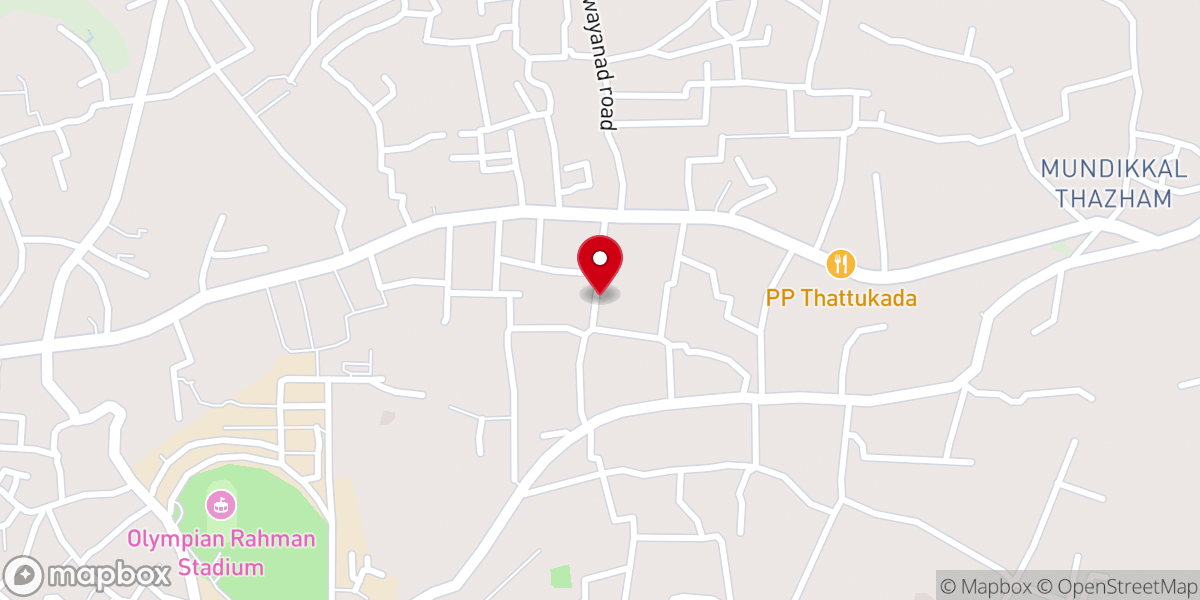 Map showing location of Ancillae Secular Institute Kozhikode