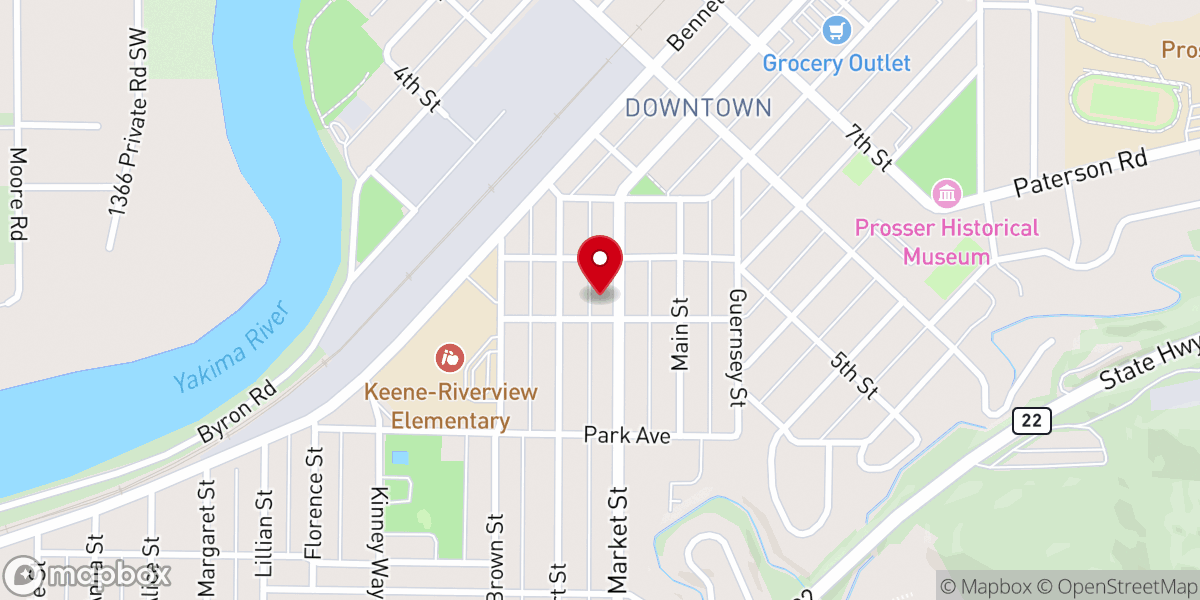 Map showing location of Covenant Presbyterian Church
