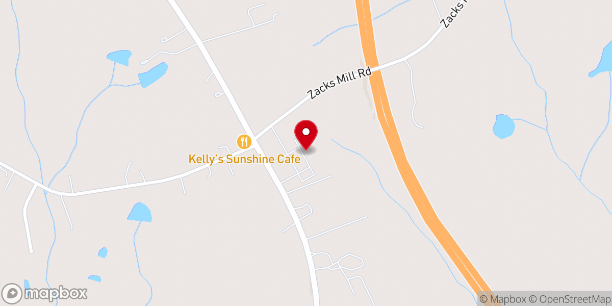 Map showing location of Benson Grove Baptist Church