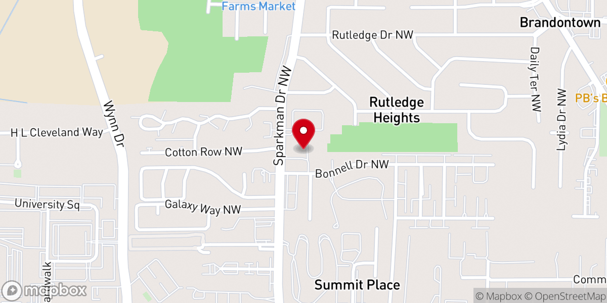 Map showing location of St Luke Christian Church