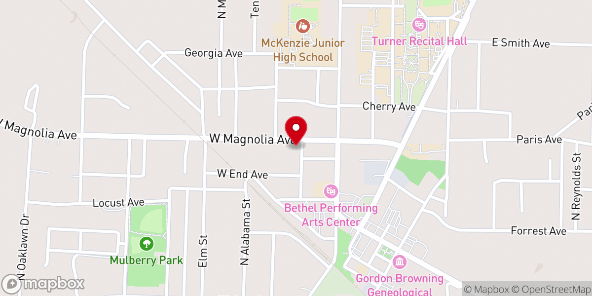 Map showing location of New Beginnings Assembly of God