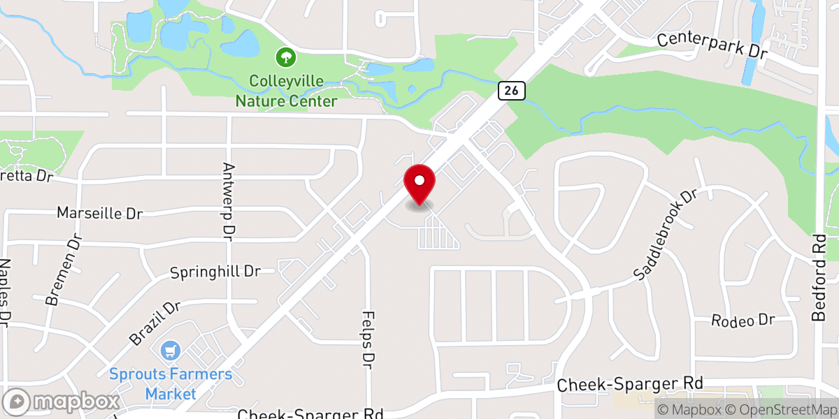 Map showing location of Journey Church DFW