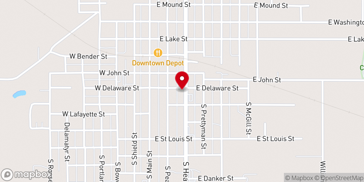 Map showing location of Danny's Fireworks