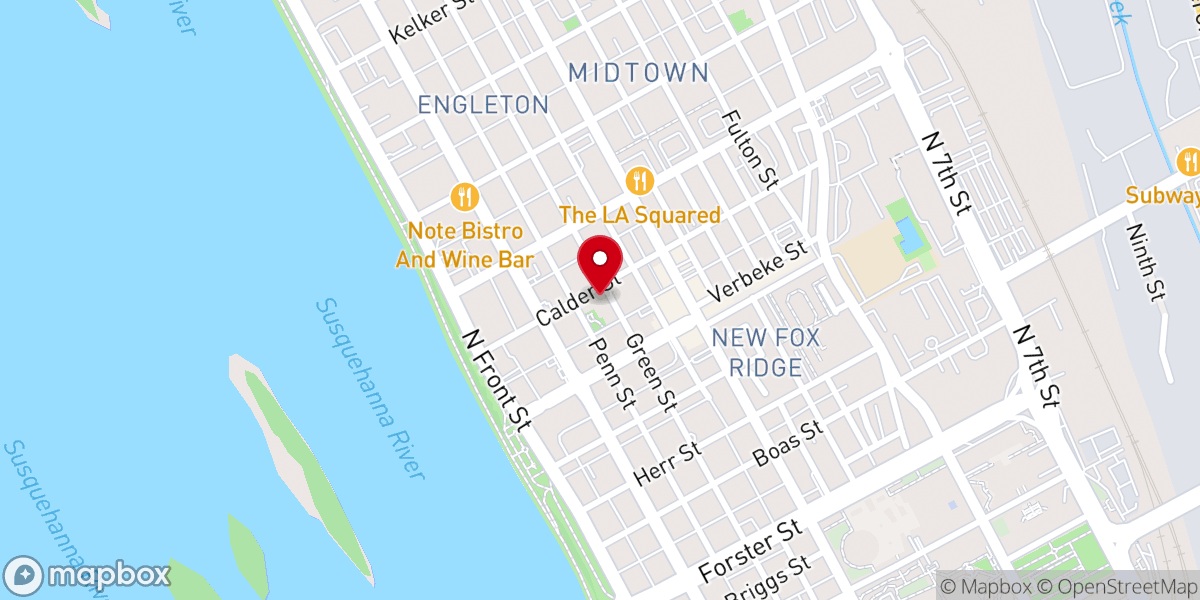 Map showing location of Love Church