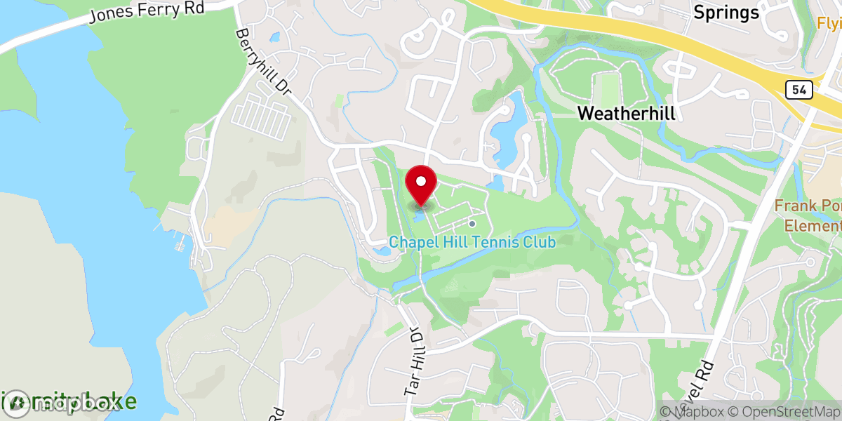 Map showing location of The Chapel Hill Tennis Club