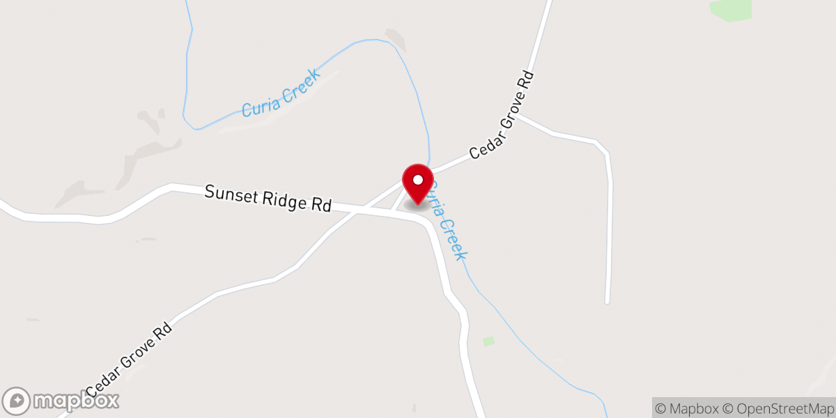Map showing location of Cedar Grove Missionary Baptist Church