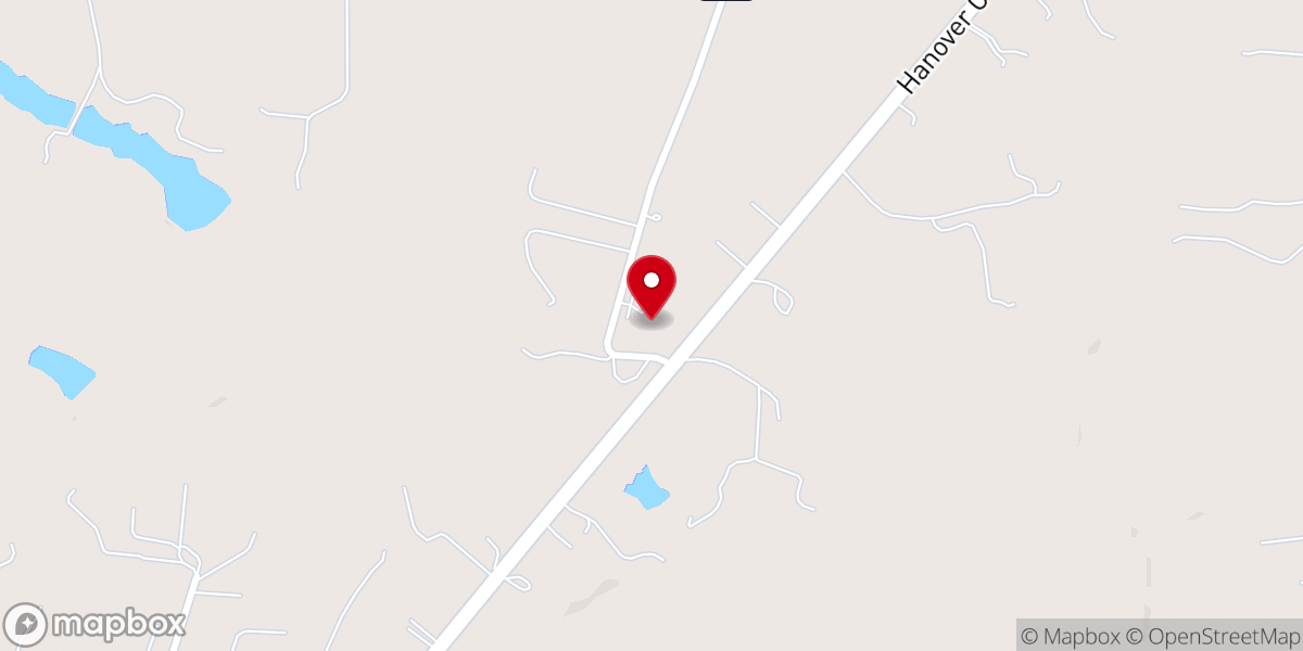 Map showing location of Hillcrest Baptist Church