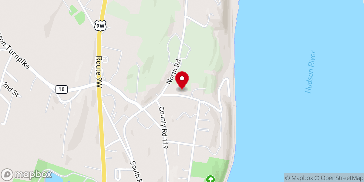 Map showing location of The First Presbyterian Church