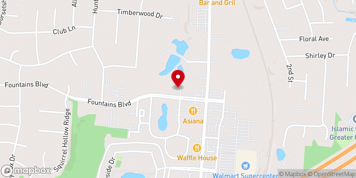 Map showing location of Mercy Baptist Church