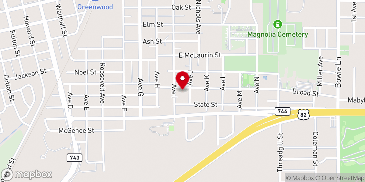 Map showing location of Community Baptist Church