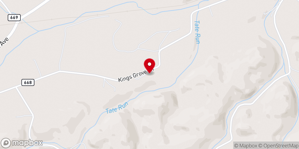 Map showing location of Kings Grove Church