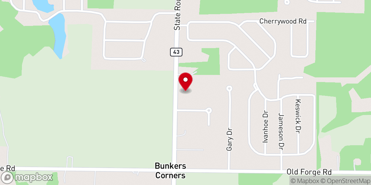 Map showing location of The Hill Church