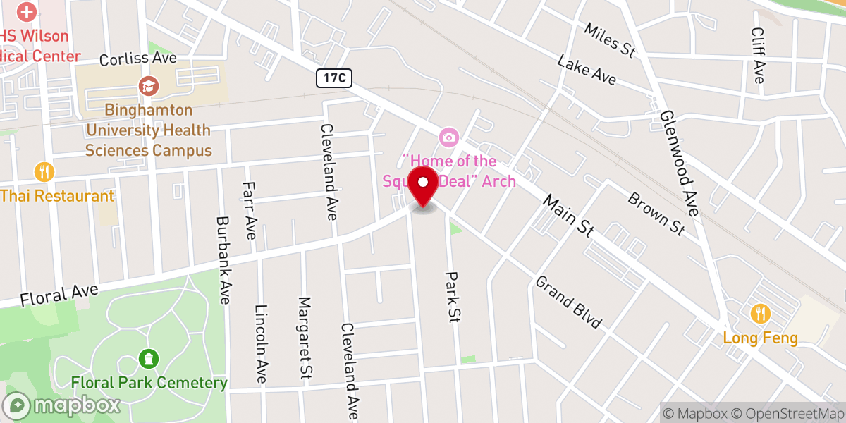 Map showing location of Boulevard Methodist Church - Food Distribution Center