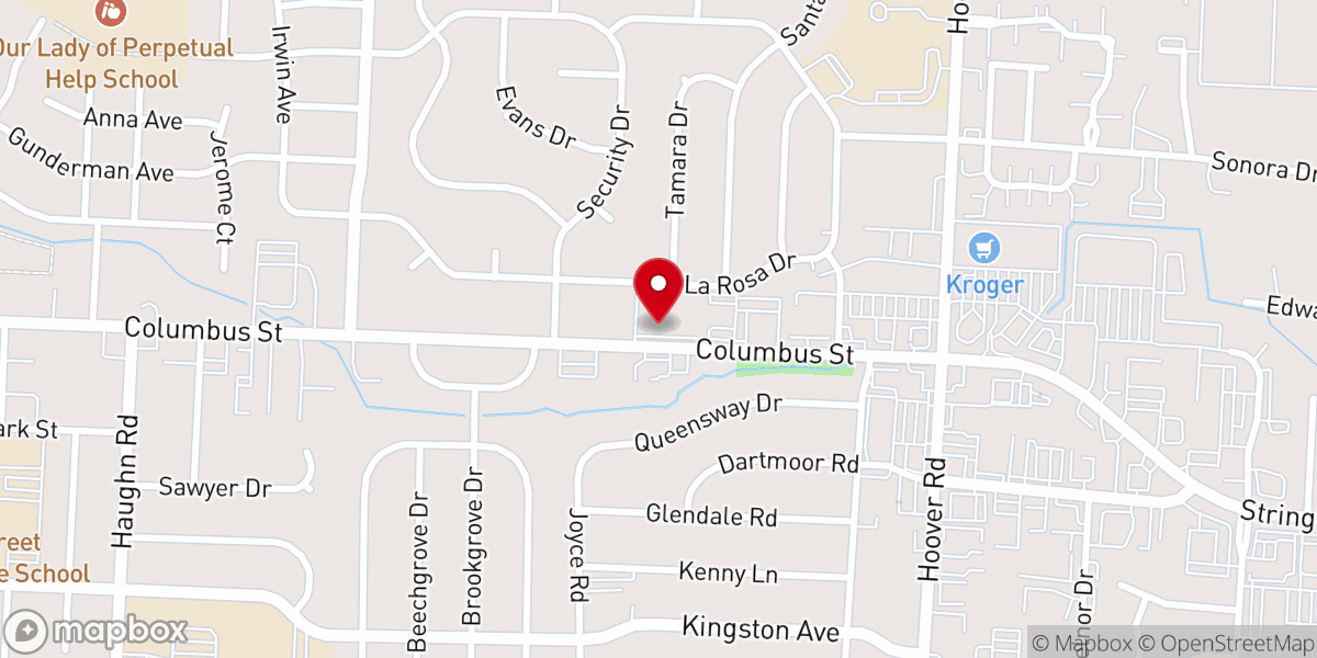 Map showing location of Grove City Food Pantry