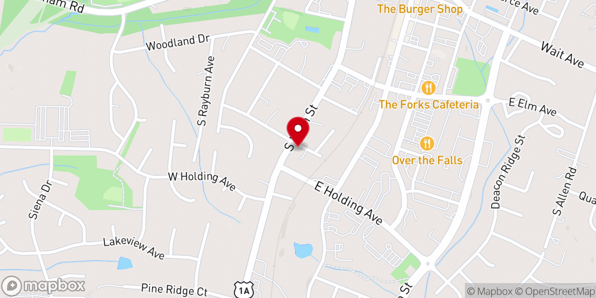 Map showing location of South Main Baptist Chapel