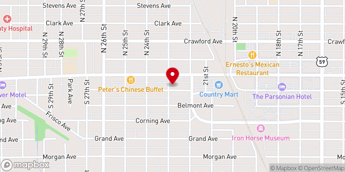 Map showing location of Sparklight