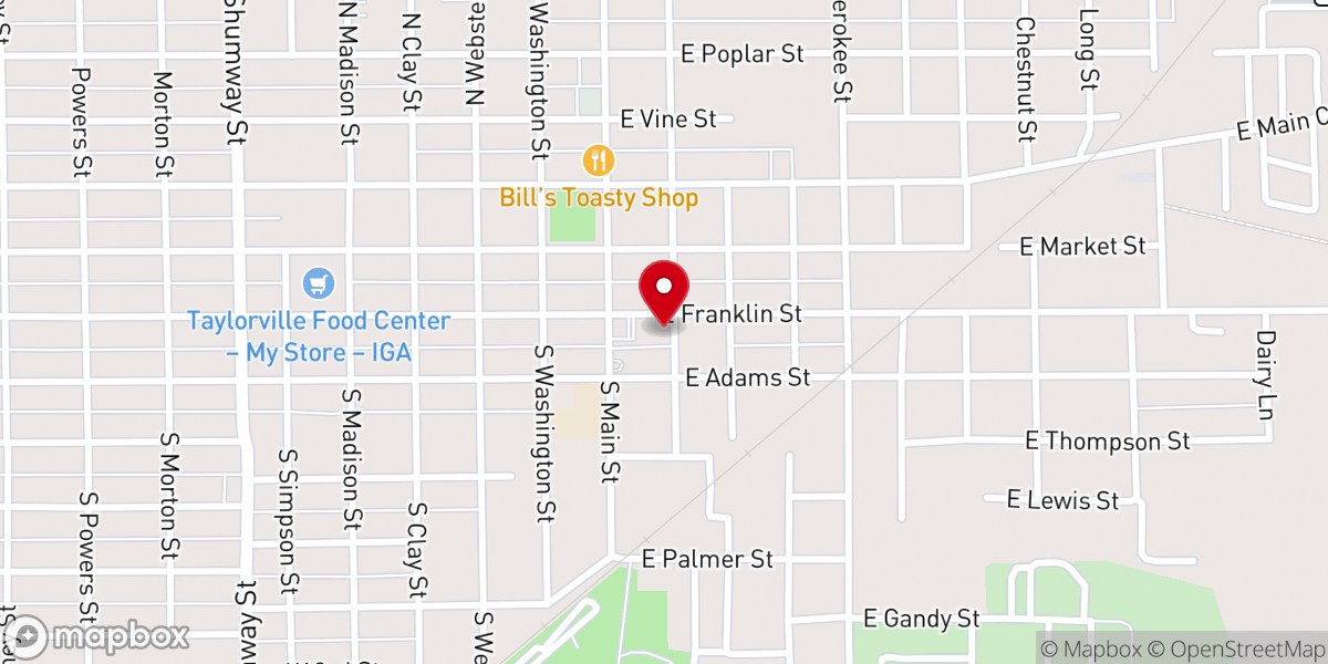 Map showing location of First Presbyterian Church