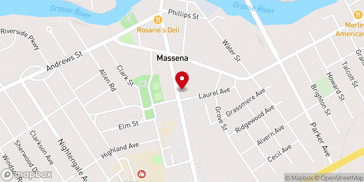 Map showing location of St John's Episcopal Church