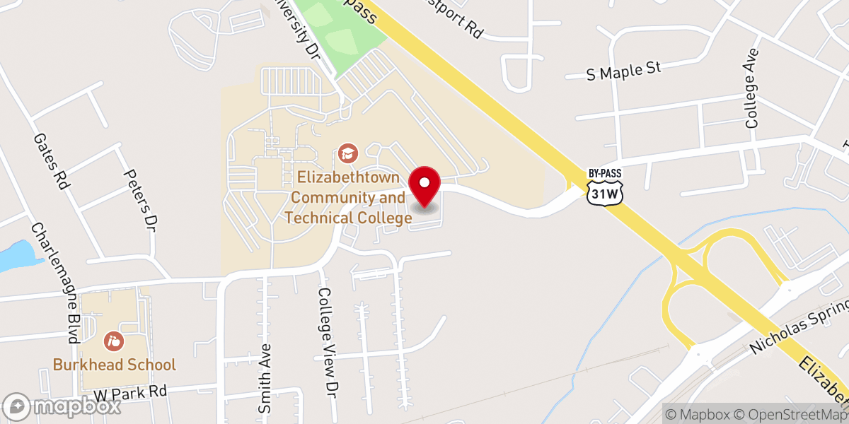 Map showing location of College Heights Church