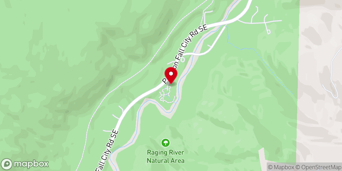 Map showing location of TreeHouse Point