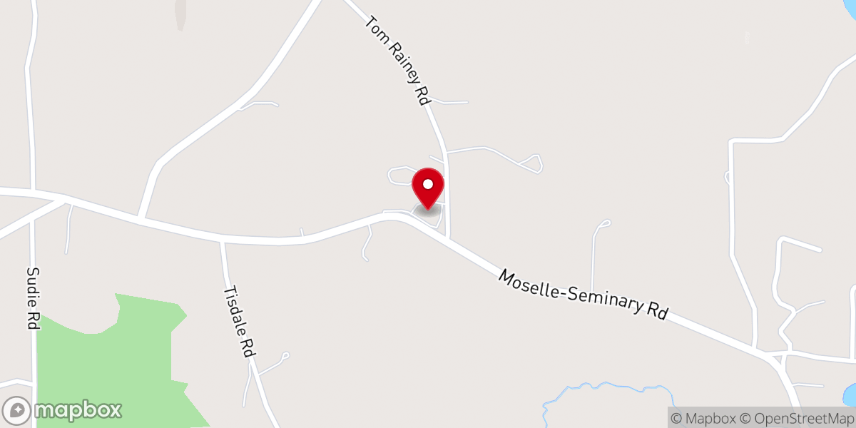 Map showing location of Sweetwater Church