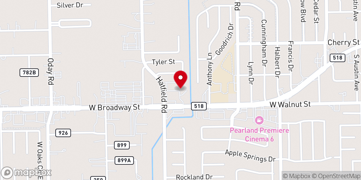 Map showing location of Epiphany Lutheran Church