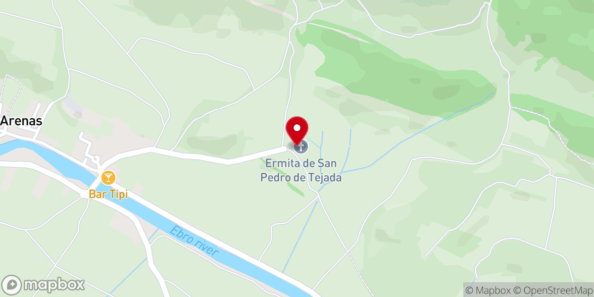 Map showing location of Ermita de San Pedro de Tejada