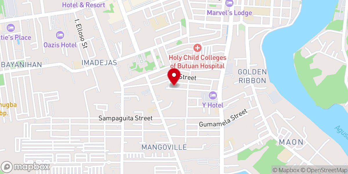 Map showing location of Gospel Light Baptist Church