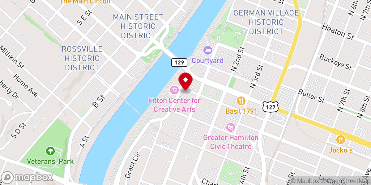 Map showing location of The Presbyterian Church of Hamilton