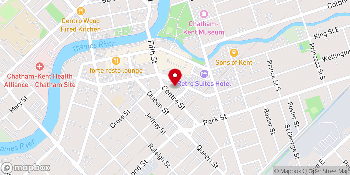Map showing location of Christ Church