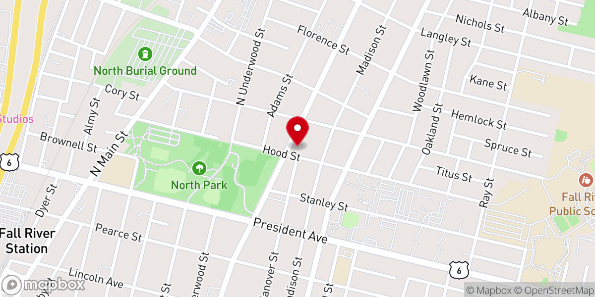 Map showing location of Diocese of Fall River