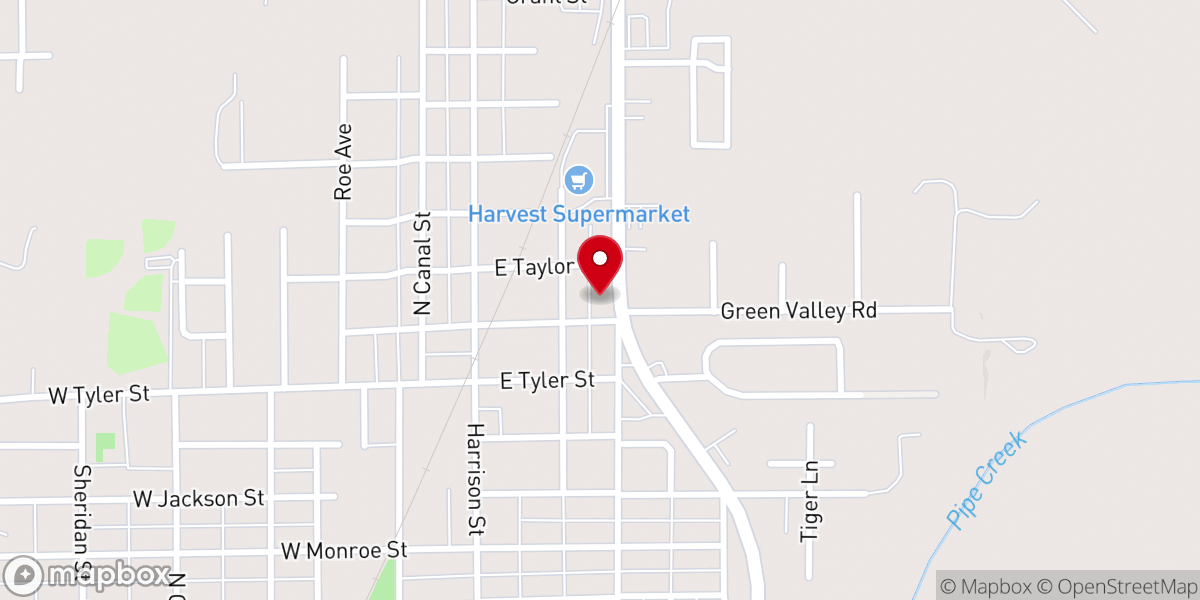 Map showing location of Cornerstone Community Church