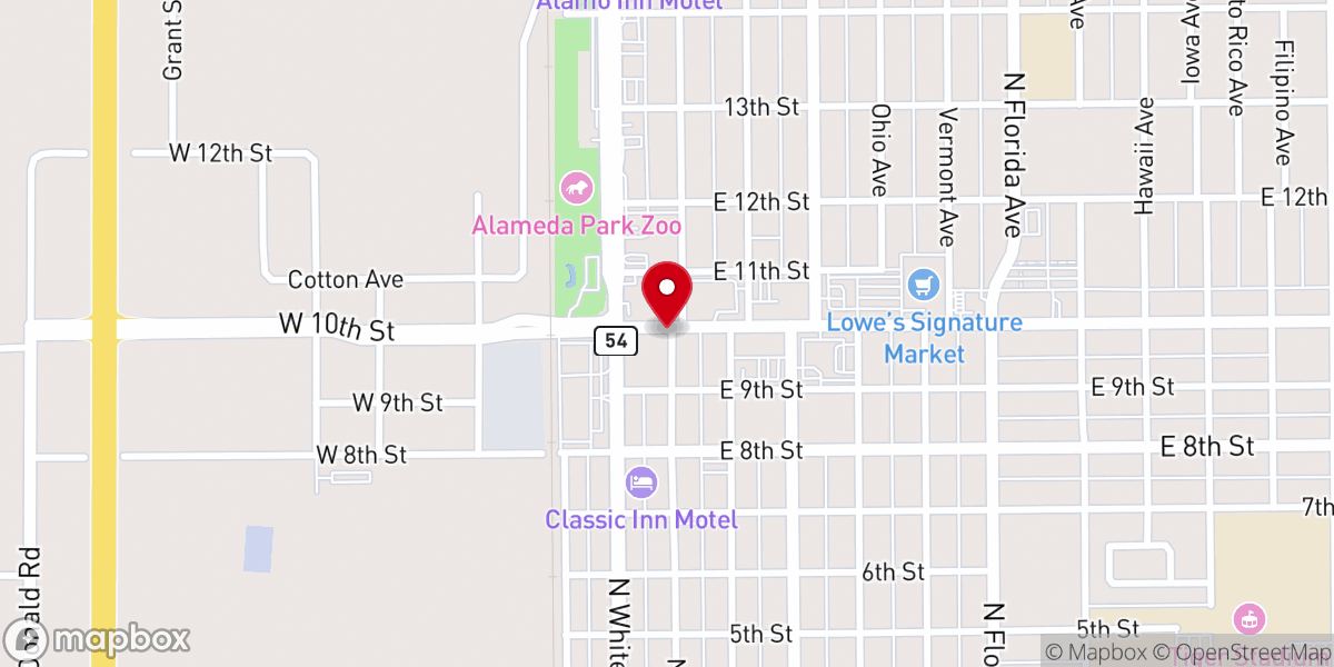 Map showing location of Owens Chapel AME