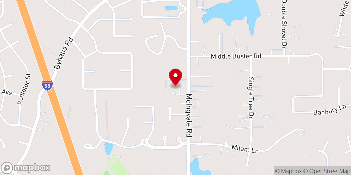Map showing location of The Shepherd's Center of Greater Hernando