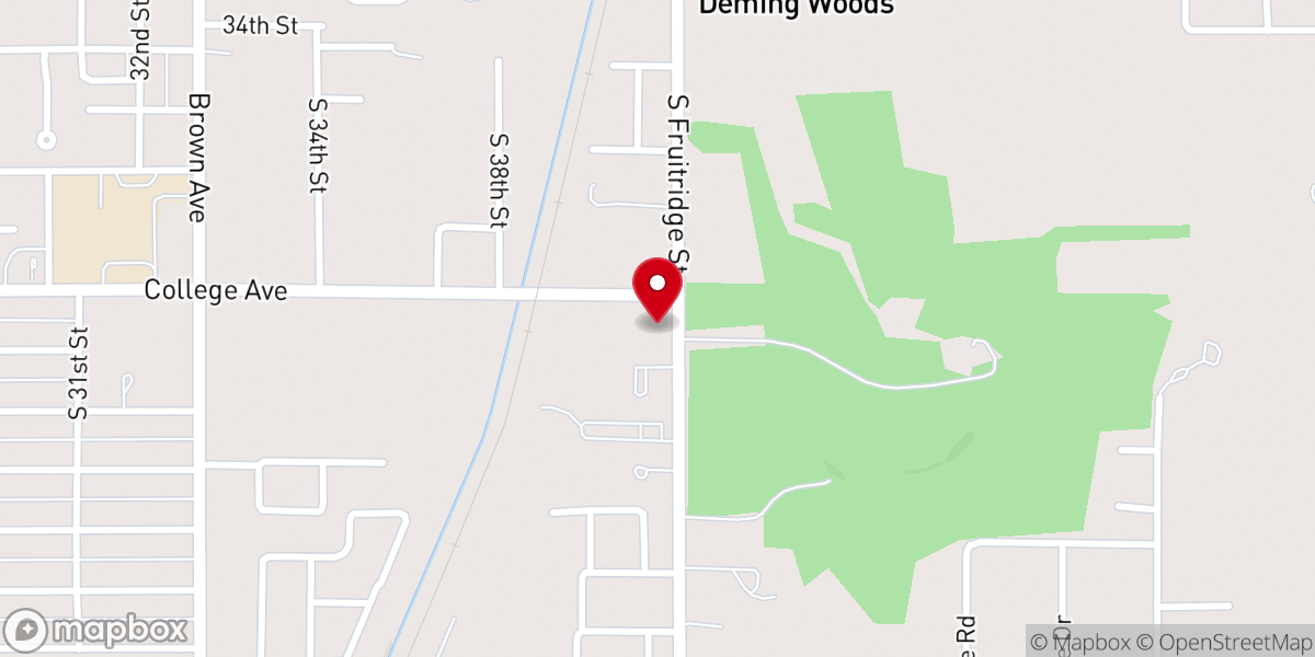 Map showing location of Eastside Church of Christ, Terre Haute