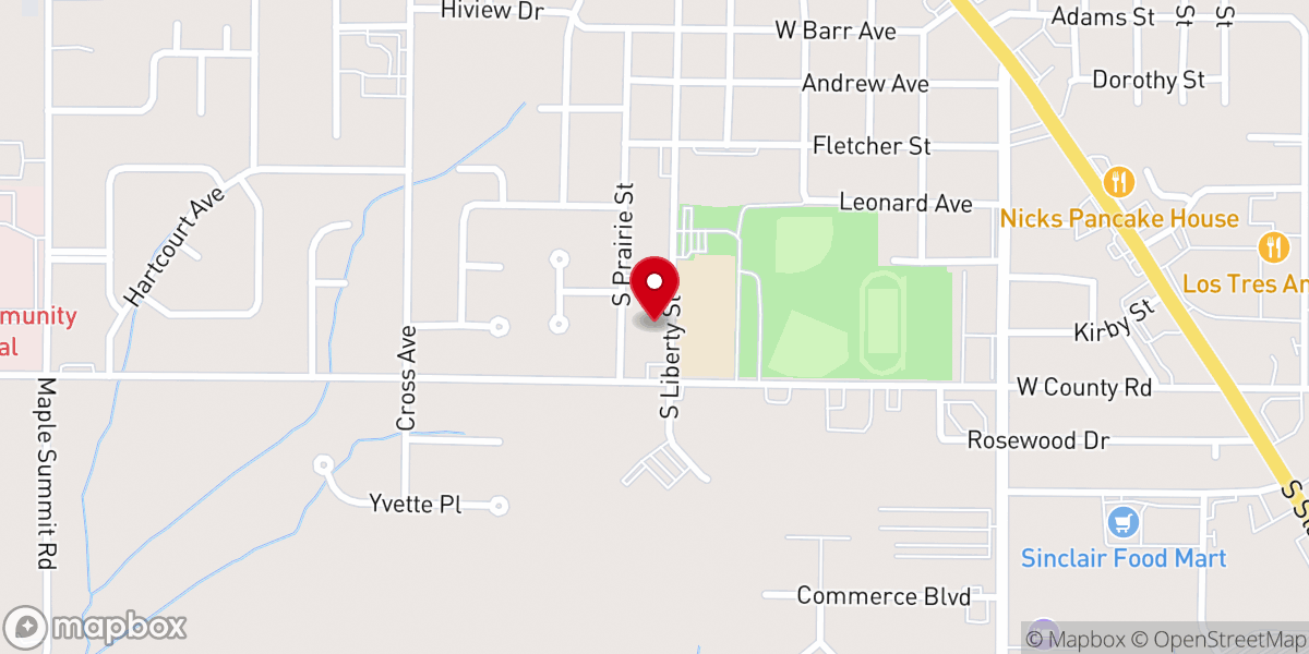 Map showing location of First Church of Christ, Scientist